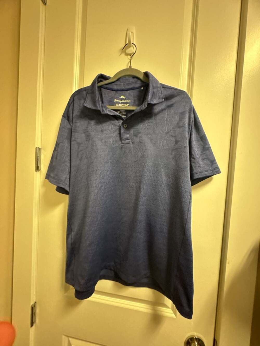 Tommy Bahama IslandZone Jacquard Mens Polo Shirt Blue XL
